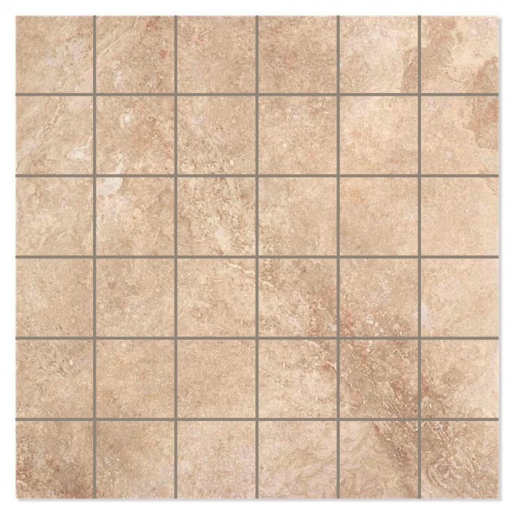 Marmor Mosaik Klinker Rockstone Brun Mat 30x30 (5x5) cm-0